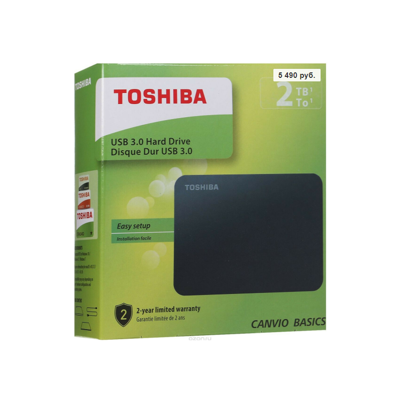 כונן קשיח חיצוני Toshiba  2000GB טושיבה