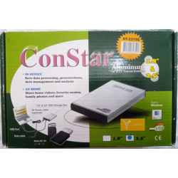 Constar Aluminum 2.5" IDE HDD Enclosure USB2.0/Firewire 1394